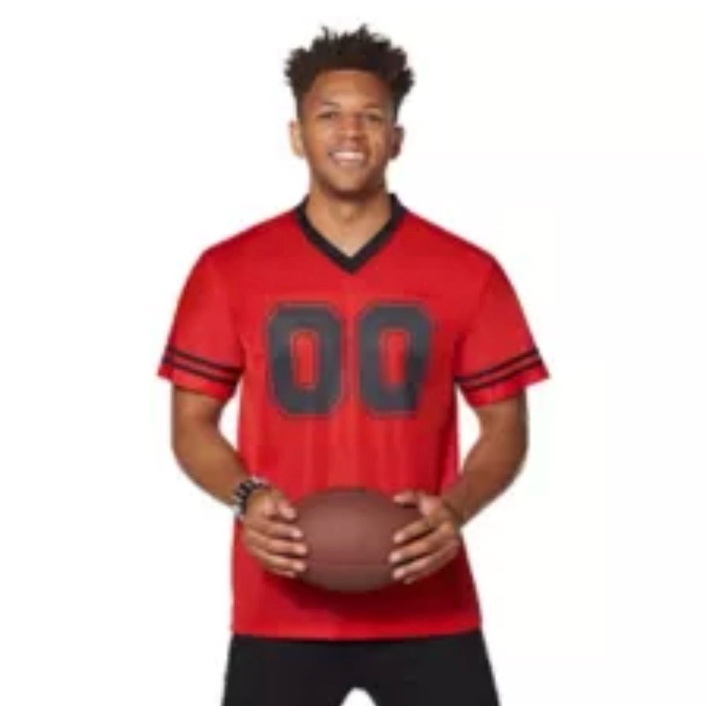 Red Football Jersey Costume, Men Large 42 - 48,